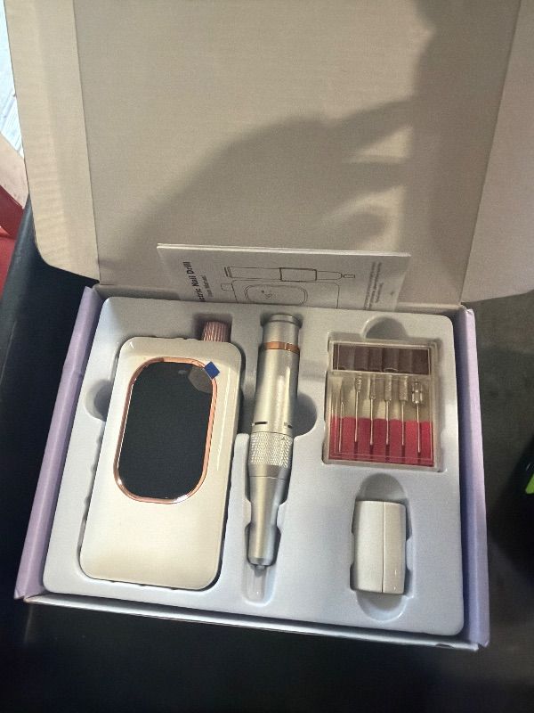 Photo 1 of ** SOLD AS IS, NO REFUND/RETURN** SEE COMMENTS!
 Professional Electric Nail Drill 45000RPM, Portable Nail File for Acrylic Gel Nails, Cordless Rechargeable Salon-Grade Ultra Power Nail Drill Kit for Shaping, Polishing & Removing Gel Nails