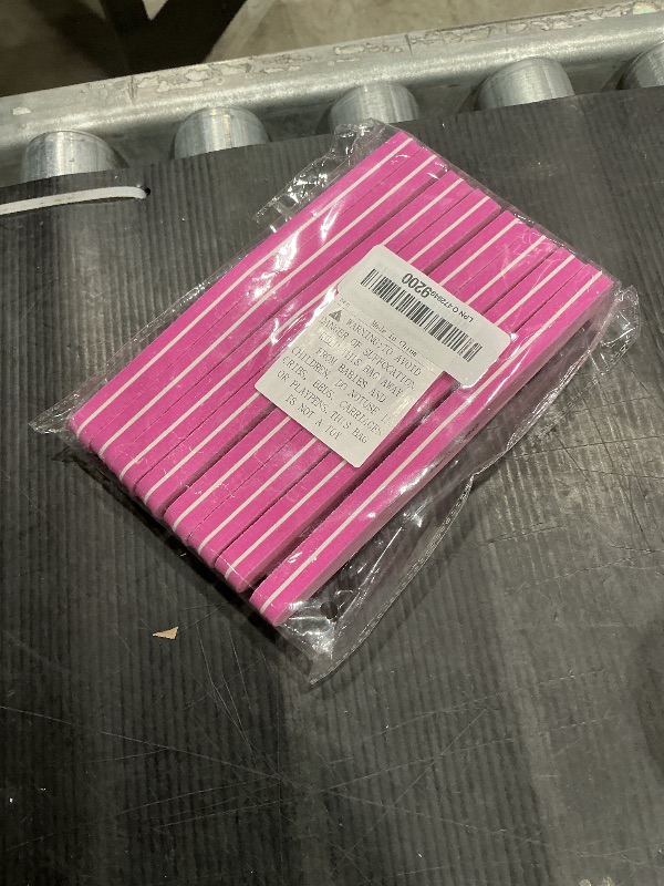 Photo 1 of 10 Pack 100/180 Grit Nail Files and buffers,Double Sided Nail Files,Nail Buffer Block,Fingernail File,Sponge Buffing Nail File,for Acrylic/Natural Nails(Pink)