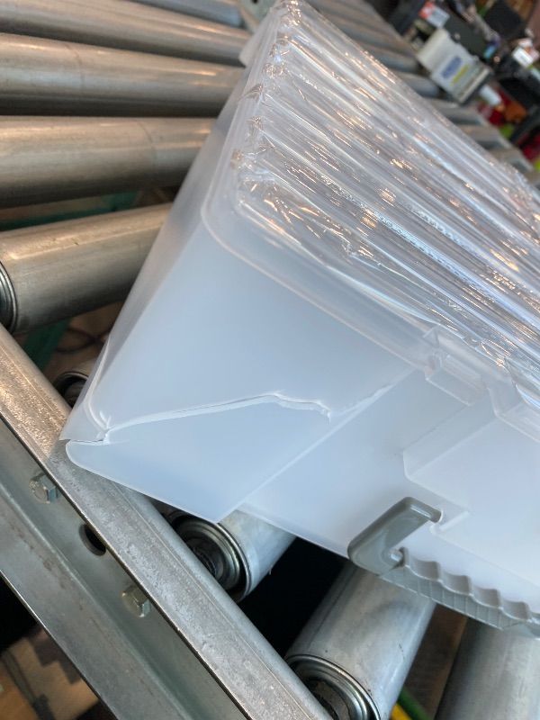 Photo 1 of ***MAJOR CRACKS*** Photo Storage Box 4x6, 18 Inner Extra Large Organizer Acid-Free Photo Keeper Storage Case, Plastic Craft Storage Box for Stickers Stamps Seeds (Clear, 18 Boxes)