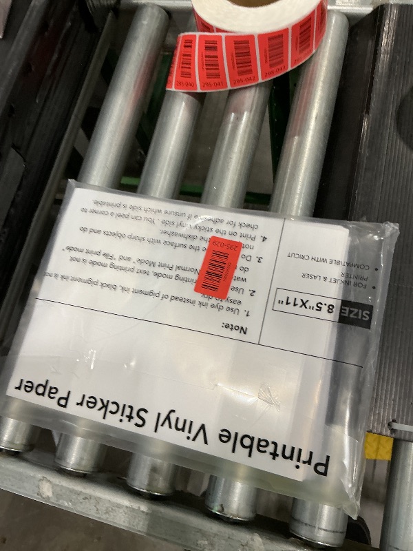 Photo 1 of 100 PCS Sticker Paper for Inkjet Printer, Printable Vinyl Sticker Paper Dries Quickly Vivid Colors, 8.5"x11" Tear Resistant Printable Vinyl, Glossy White, Inkjet & Laser Printer