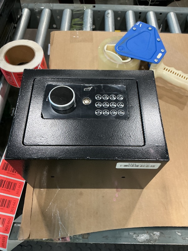 Photo 1 of *UNTESTED*
Digital Electronic Money Safe, Steel Security Lock Box with Keypad, Office Hotel Business Jewelry Gun Cash Safe, 0.23 Cubic Feet, 9.06" W x 6.69" D x 6.69" H?black?