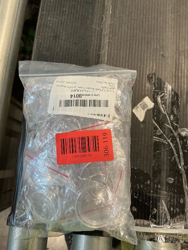 Photo 1 of 100pcs Circular Acrylic Keychain Blank, Round Clear Photo Keyring Insert for DIY Crafts, Transparent Picture Frame Holder for Wedding Bridal Party Favors & Small Business Branding