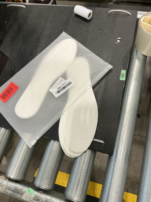 Photo 1 of *PARTIAL SET - See Clerk Notes*
JWFLCK 20 Pairs Disposable Insoles - Breathable Shoe Liners for Men and Women, Ultra-Thin Replaceable Inserts, Perfect for Hiking, Running, and Daily Wear (12 Women/10 Men)