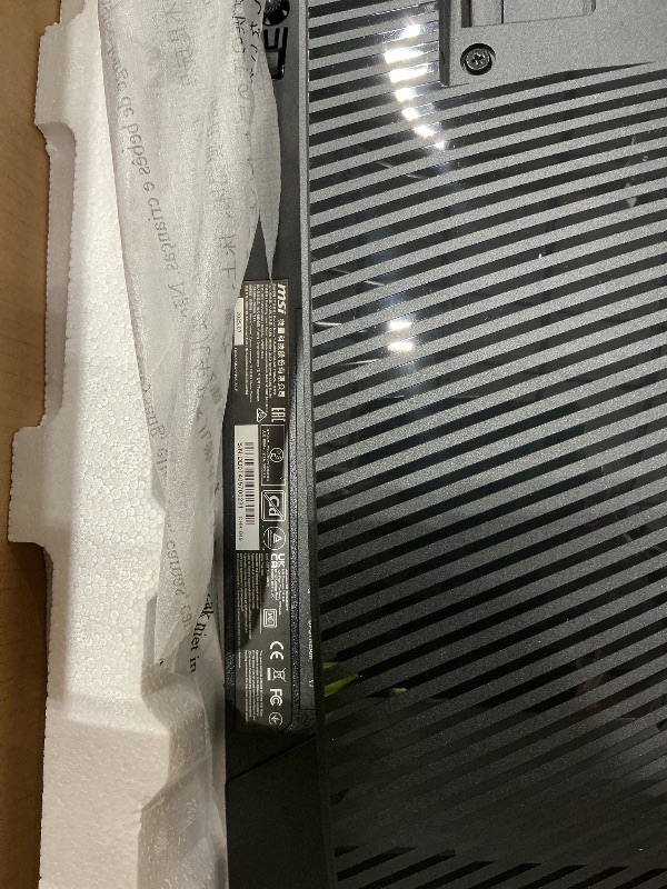 Photo 1 of ****AS IS ALL SALES FINAL NO RETURNS ***** MAG 341CQP QD-OLED, 34 Curved OLED Gaming Monitor, 3440 x 1440 (UWQHD), 0.03ms Response time, 175Hz, True Black HDR 400, HDMI, DP Port, USB Type C, Tilt, Height, Black