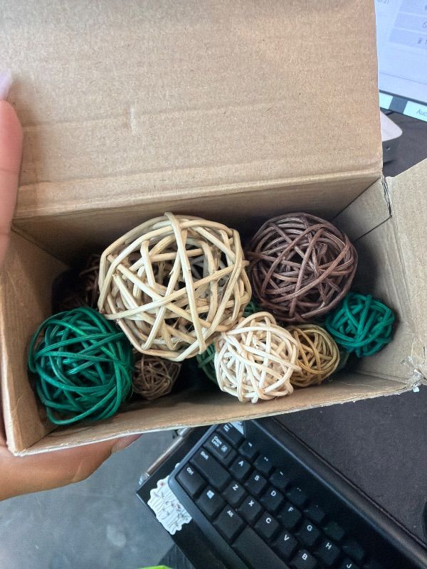 Photo 1 of *MISSING PARTS*
Patelai 36 Pcs Wicker Rattan Balls Decorative Balls for Vase Centerpiece Bowls Orbs Filler for Home Decor,4 Sizes(Vivid Color)