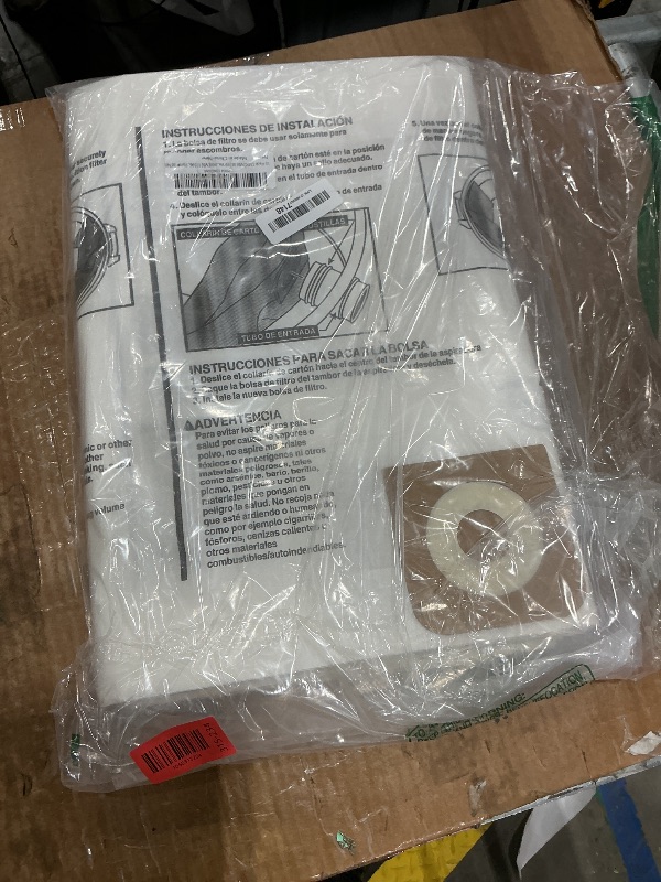 Photo 1 of 10 Pack CMXZVBE38749 Vacuum Bags Compatible with Craftsman 16 and 20 Gallon Wet/Dry Vacs, Replacement Parts CMXEVBE17595, CMXEVBE17596, Part# 38749