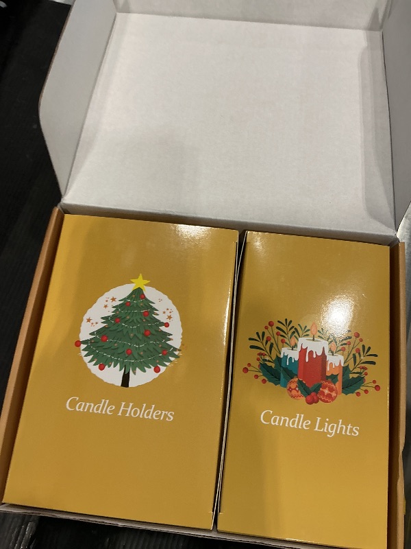 Photo 1 of 10 Pack Christmas Window Candles Lights Flameless Candle Battery Operated Candles with Remote Control Timer Gold Holders LED Candle for Party Table Top Xmas Thanksgiving Christmas Window Decorations
