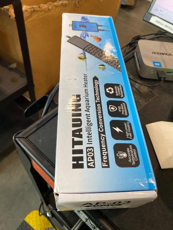 Photo 1 of **UNTESTED**
HiTauing Aquarium Heater, Upgraded 300W/500W Fish Tank Heater with Intelligent Leaving Water Automatically Stop Heating and Advanced Temperature Control System, Suitable for Saltwater and Freshwater