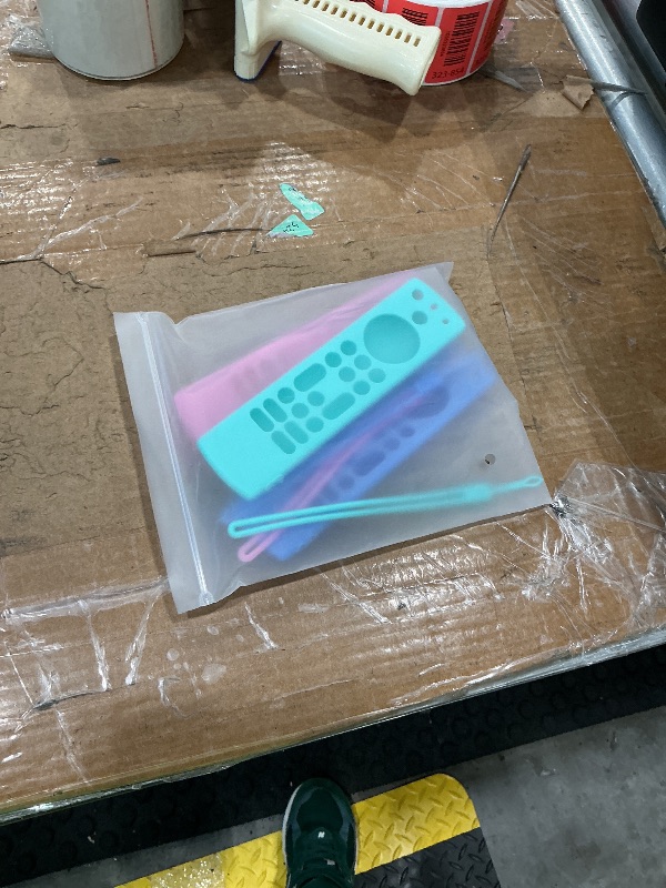 Photo 1 of (3 Pack) ONEBOM Silicone TV Remote Cover, (6.2 Inch*1.5 Inch) Glow in The Dark, Anti Slip Silicone Protective Case with Colored Lanyard(Glow Blue&Glow Pink&Sky Blue)
