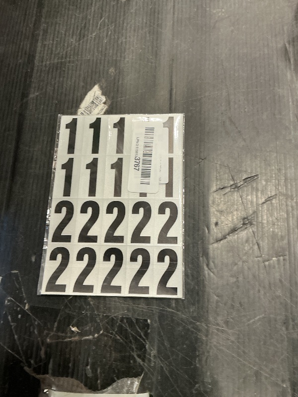 Photo 1 of 1.5 inch Self Adhesive Numbers for Mailbox, House Numbers, Reflective Mailbox Number, Trash Cans Number, for Outside, 60 PCS (Black/White)