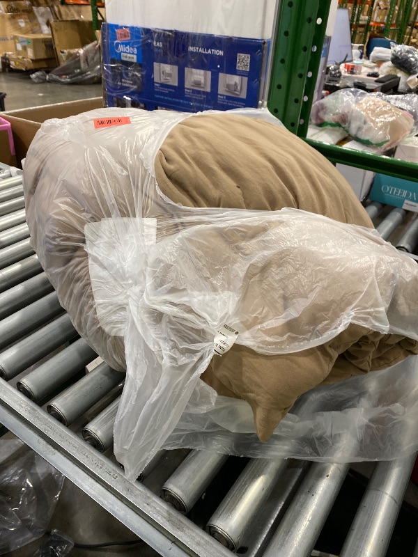 Photo 1 of [MISSING PILLOWSHEETS] Bedsure King Comforter Set, Brown Soft Prewashed Bedding for All Seasons, 3 Pieces GentleSoft™ Bed Set, 1 Lightweight Comforter (104"x90") and 2 Pillowcases (20"x36")