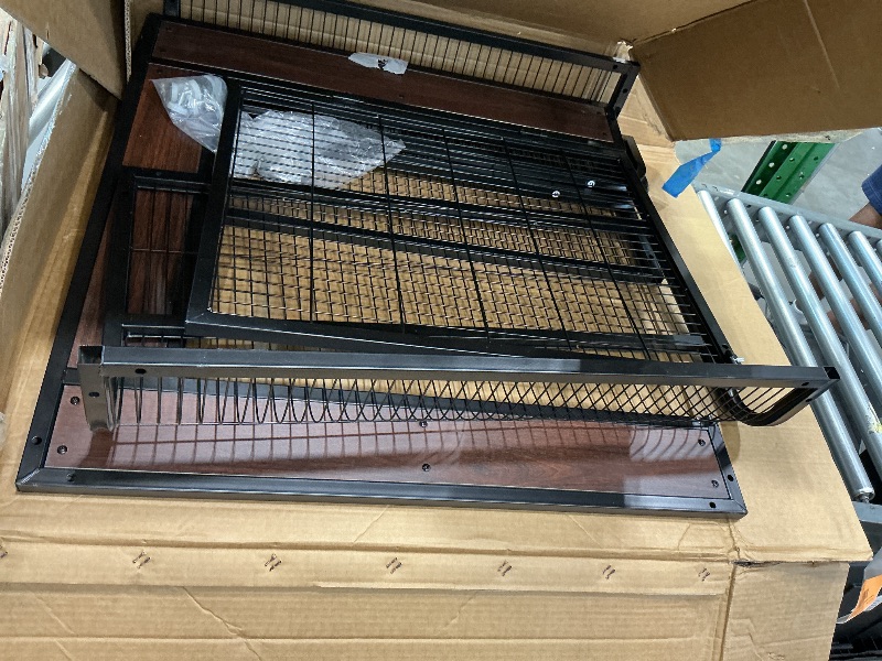 Photo 1 of ***PARTIAL SET*** Large Bird Cage for Parakeets Outdoor Bird Aviary Parrot Cage with Perch, Birdcage for Macaws Canaries Parrots Budgie Lovebirds-Black (2 Box Set)