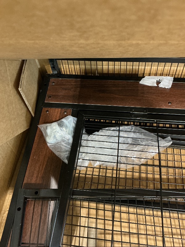 Photo 1 of ***PARTIAL SET*** Large Bird Cage for Parakeets Outdoor Bird Aviary Parrot Cage with Perch, Birdcage for Macaws Canaries Parrots Budgie Lovebirds-Black (2 Box Set)