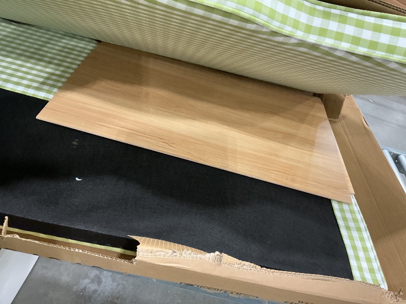Photo 1 of *PARTIAL SET*
KEIKI Full Size Upholstery Gingham Daybed with 2 Storage Drawers and USB, Modern Style Adorable Wave Shaped Linen Sofa Bed, Easy Assembly, No Box Spring Required, for Living Room and Bedroom, Green