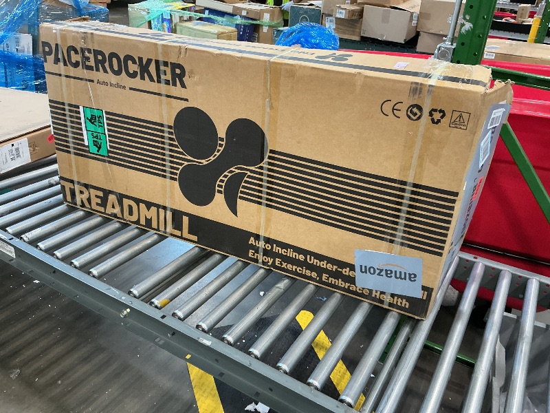 Photo 1 of ***UPDATED 5/2***PACEROCKER Walking Pad Treadmill - 12% 9-Level Auto Incline System - 450 lbs Heavy Duty Capacity (204.1 kg) - Bluetooth Speaker - LED Display - Under Desk Design - 5 MPH (8 km/h)