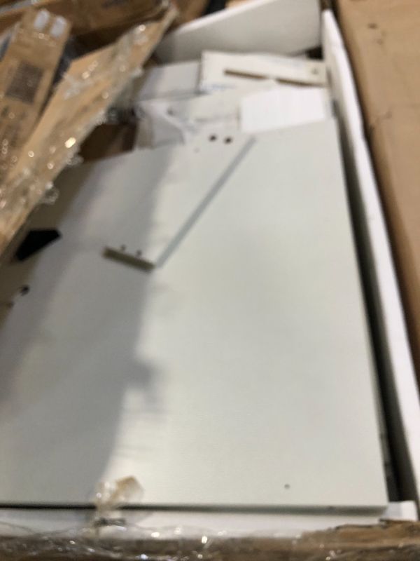 Photo 1 of ***FINAL SALE/NO RETURN, SOLD AS PARTS*** LIVELYGLOW White Large Makeup Vanity Desk with Smart LED Mirror & Power Station, 43" Professional Dressing Table with 7 Drawers, 4 Open Shelves & Hairdryer Holder for Bedroom