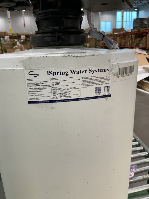 Photo 1 of *MAJOR DAMAGE*
iSpring Elite Series Whole House Central Water Filtration System with Automatic Control Head, Reduces Chlorine, Chloramine, PFAS, Lead, Model: WCF200K