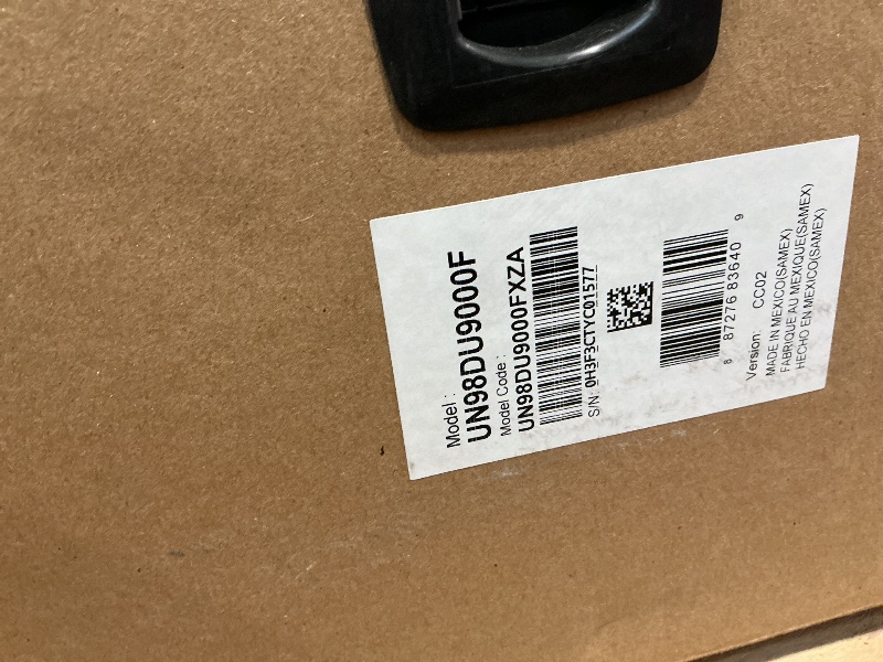 Photo 1 of **PARTS ONLY** Samsung 98-Inch Class 4K Crystal UHD DU9000 Series HDR Smart TV, Object Tracking Sound Lite, Motion Xcelerator 120Hz, Supersize Picture Enhancer, Mega Contrast, Alexa Built-In (UN98DU9000, 2024 Model)