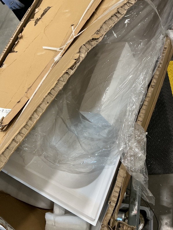 Photo 1 of *MAJOR DAMAGE*
Fine Fixtures Single Threshold Acrylic Shower Base - Non-Slip Textured Surface, Durable Shower Floor Pan 54" x 32" for Easy Installation, White Color for Modern Bathrooms