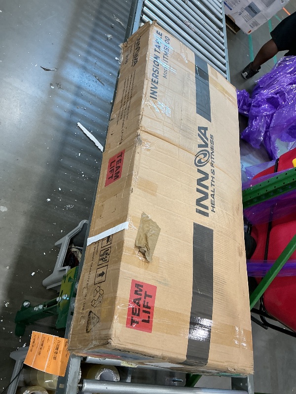 Photo 1 of *FOR PARTS ONLY*
INNOVA HEALTH AND FITNESS ITM5900 Advanced Heat and Massage Inversion Table, Gray/Black