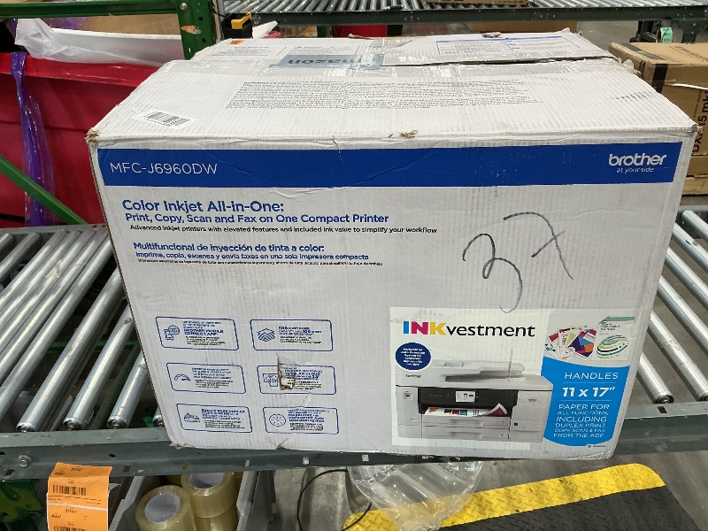 Photo 1 of ***UPDATED 5/8*** Brother INKvestment 6960 Wireless Color Inkjet All-in-One Printer with 11”x17” Capabilities and 3.5” Color Touchscreen | Includes Refresh Subscription Trial(1) (MFC-J6960DW)