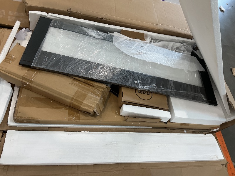 Photo 1 of **SOLD FOR PARTS** DWVO 10 Drawer Large Makeup Vanity Table with Glass Top, LED Mirror, Charging Station & Cushioned Storage Stool, 46-Inch Dressing Desk Set with 3 Lighting Modes Brightness Adjustable, Dark Black