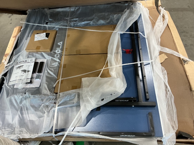 Photo 1 of [box was destroyed ] JOOLA NOVA DX Indoor/Outdoor Table Tennis Table with Weatherproof Net Set OVERSIZE ITEM NEED PALLET JACK AND LARGE TRUCK