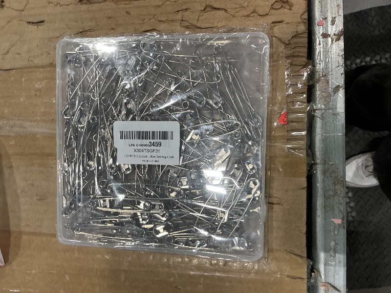 Photo 1 of 100 PCS 3 Inch Large Safety Pins for Clothes, Big Heavy Duty Safety Pins, Rust-Resistant Nickel Plated Steel Clothing Pin for Clothes Sewing Craft