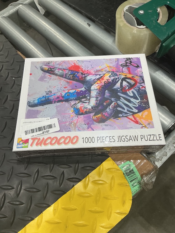 Photo 1 of 1000 Piece Street Graffiti Jigsaw Puzzle Colorful Doodle Happy Gestures Jigsaw Puzzles for Adults Challenging Family Activity Games Colorful DIY Puzzle for Home Decor Gifts for Friends 20 x 27