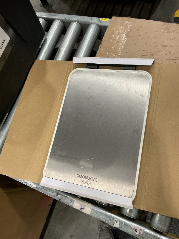 Photo 1 of **ITEM IS DIRTY** 
Titanium Cutting Board - Double Sided Steel Boards for Kitchen Non Toxic Chopping Board for Meat 15.8"L x 10.2"W Pure Titanium/Wheat Straw PP Dishwasher Safe