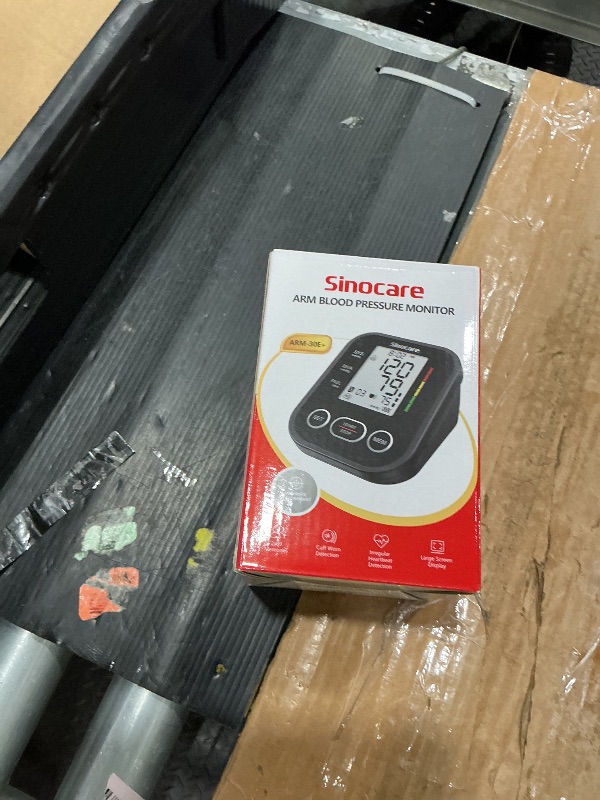 Photo 1 of ***DEFECTIVE, SELLING AS IS FOR PARTS, FINAL SALE***Sinocare Blood Pressure Monitor, Upper Arm BP Machine for Home, Adjustable Cuff 8.6"-16.5", One-Button Operation, Dual User Mode, Posture Detection & Irregular Heartbeat Alert, Black***DEFECTIVE, SELLING
