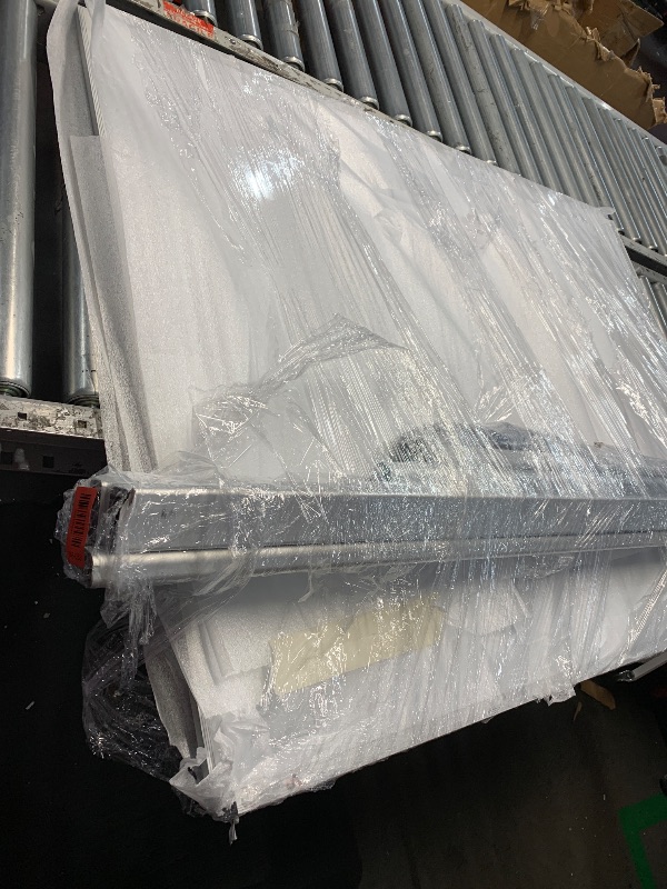Photo 1 of (DENTED) (ASSEMBLY REQUIRED) VIZ-PRO Double-Sided Mobile Whiteboard, 48 x 36 Inches, Magnetic Rolling Dry Erase White Board on Wheels with Aluminium Frame and Stand