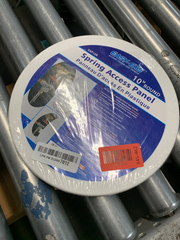 Photo 1 of Easy-Exs 10" Round Access Panel for Ceiling and Wall - Adjustable from 6 to 9 inches - Ceiling Hole Cover - for Electrical, Plumbing, Cables, HVAC, Speaker and LED Holes - Durable Plastic Panel