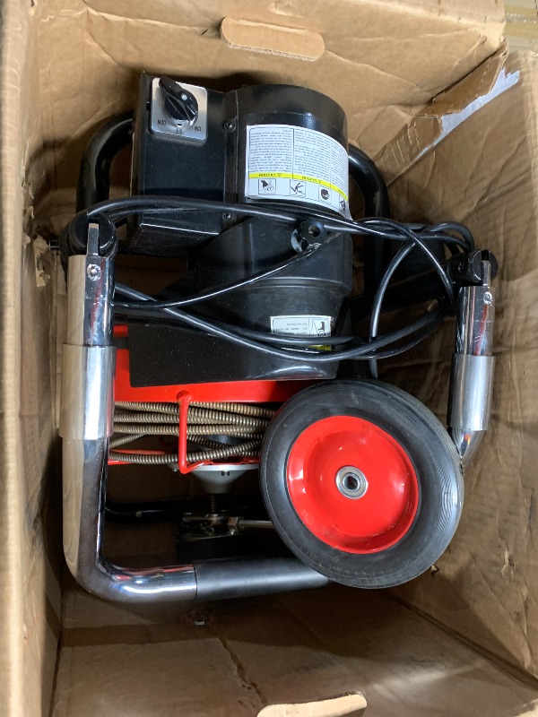 Photo 1 of ***(USED/ UNABLE TO TEST ITEM)***RIDGID K-400 Drain Cleaning 115-Volt Drum Machine Kit with AUTOFEED Control and C-32IW 3/8" x 75' Cable