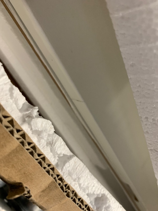 Photo 1 of 54" Sideboard Tambour Storage Cabinet,Modern Curved Reeded TV Stand with Adjustable Shelf, Buffet Cabinet with Fluted Slide Doors,Tambour Bar Console Table for Living Room Dining Room Entryway, White