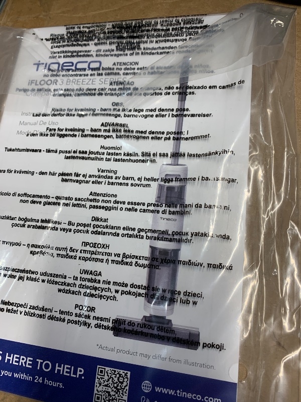 Photo 1 of (used)(missing pieces) Tineco iFLOOR 3 Breeze Complete Wet Dry Vacuum Cordless Floor Cleaner and Mop One-Step Cleaning for Hard Floors