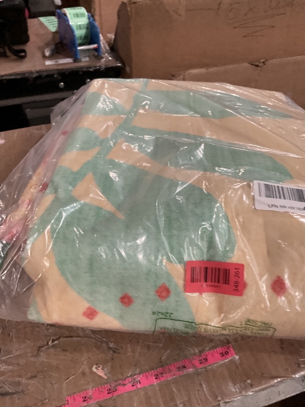 Photo 1 of (bagged) (used/fair) (bagged) ST. BRIDGE Faux Wool Boho Floral Area Rug 5x8, Modern Pink Abstract Print Soft Carpet, TPR Non-Slip Backing, Machine Washable Low Pile Rug for Bedroom, Living Room, Kids Room, Playroom, Office