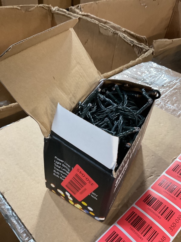 Photo 1 of (missing power adapter) HOME LIGHTING Halloween Lights, 66FT 200 LED Plug in Green Wire String Light, 8 Lighting Modes Waterproof Fairy Mini Lights