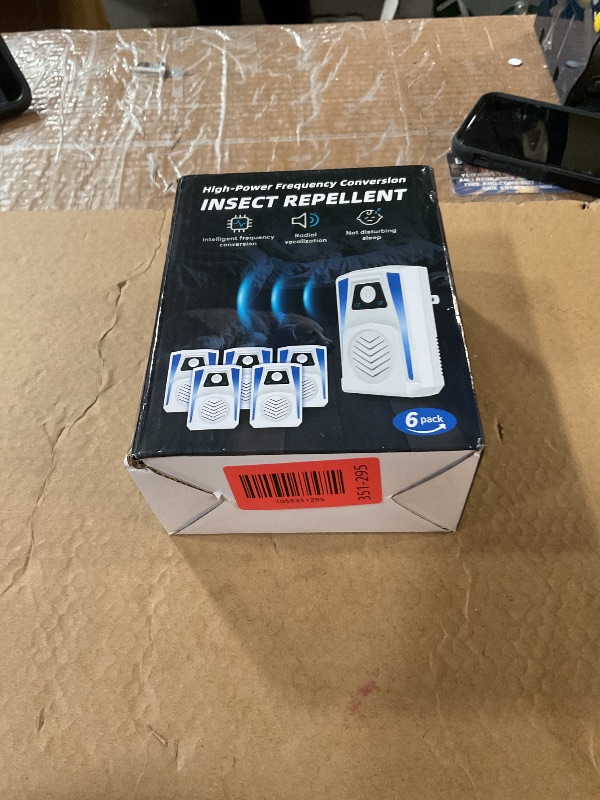 Photo 1 of [2025 Upgraded] Ultrasonic Insect & Pest Indoor Repeller, Plug-in Control Electronic Repellent for Roach, Spider, Ant, Rodent, Mouse, Bugs, Mosquito, Mice, 2 Mode Switching (6 Pack)