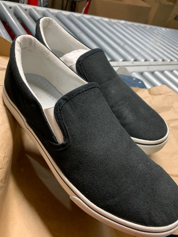 Photo 1 of (not vans) (see all images) Men's Asher Slip-On Shoe | Comfortable Sneakers for Walking, Fashion & Everyday Wear, Black/White, 9.5