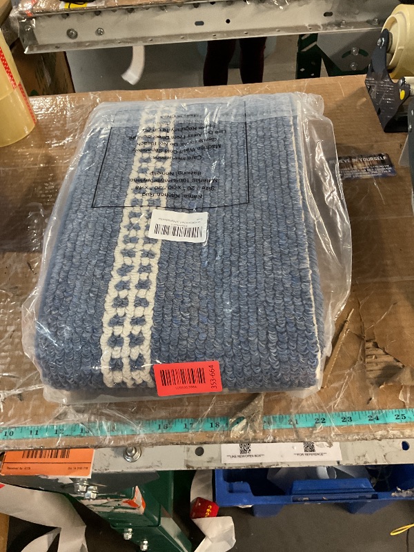 Photo 1 of (USED/FAIR) (BAGGED) COSY HOMEER Kitchen Rugs Non-Slip 20x30/20x48 Inch Thick Polypropylene Standing Mat for Home Machine Washable, Blue