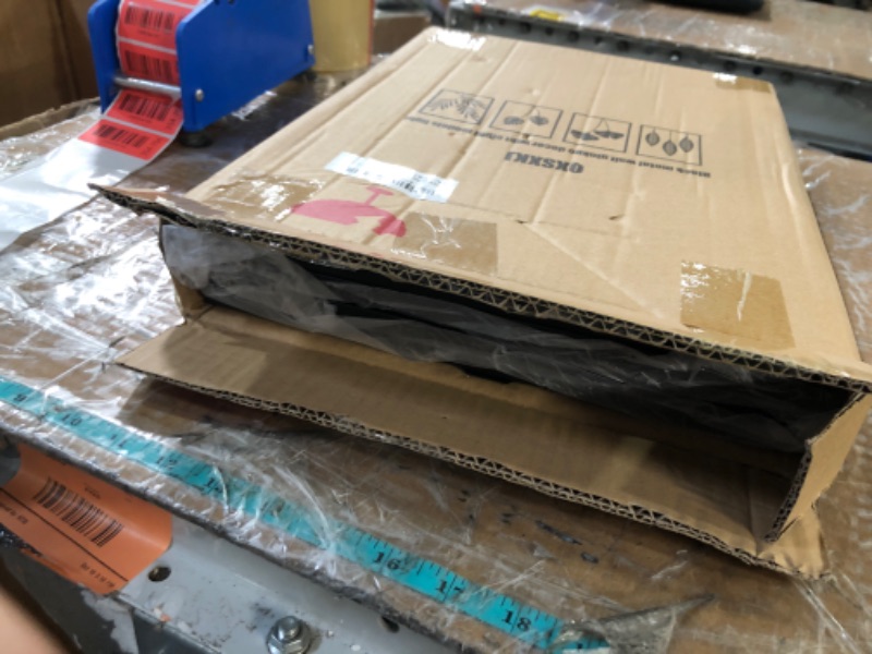 Photo 1 of (missing pieces) QXSXKJ Black Metal Wall Decor Framed, 3d Modern Metal Wall Art with Light, Minimalist Abstract Black Line Art DéCor