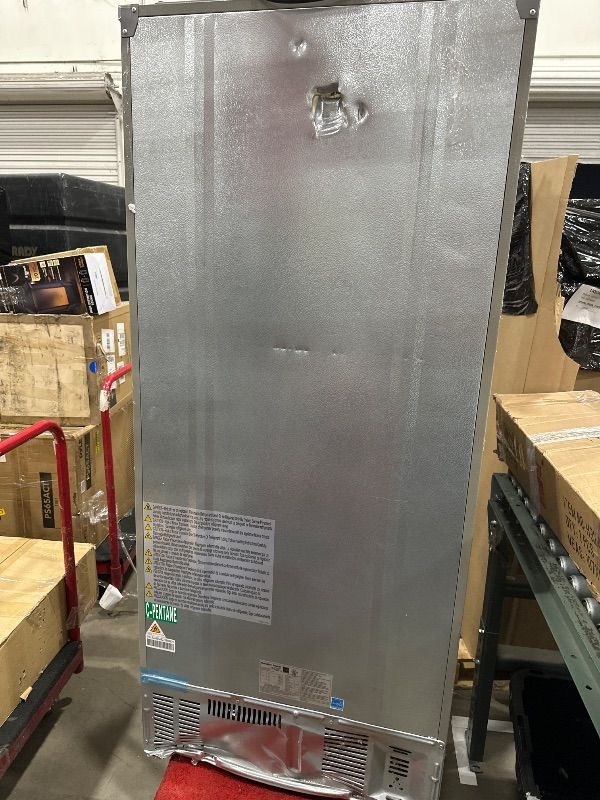 Photo 1 of ** TRUCK PICKUP ONLY ** Hamilton Beach HBF1770 French Door Counter Depth Refrigerator with Freezer Drawer, 17.7 cu ft, Stainless Steel (Full Size)