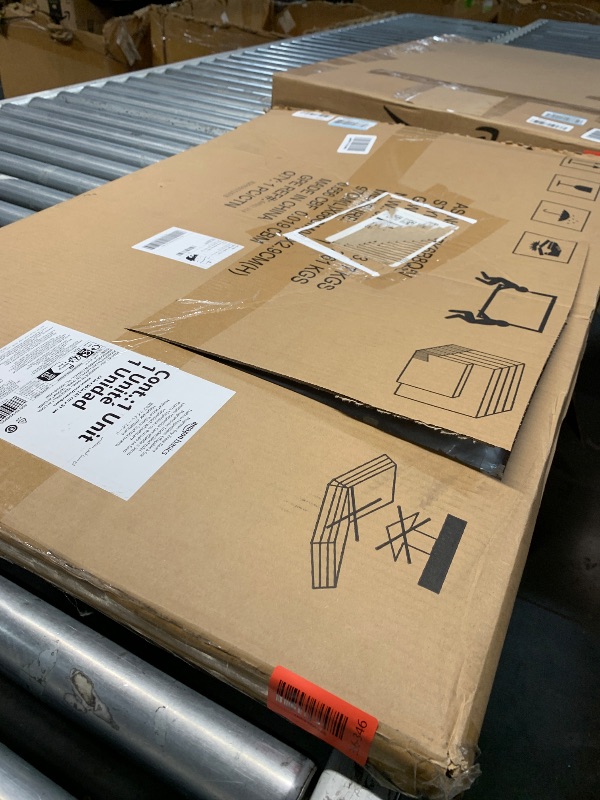 Photo 1 of ***(MINOR DAMAGE)***Amazon Basics Magnetic Dry Erase Whiteboard, 36"W x 24"H, Aluminum Frame, Silver/White