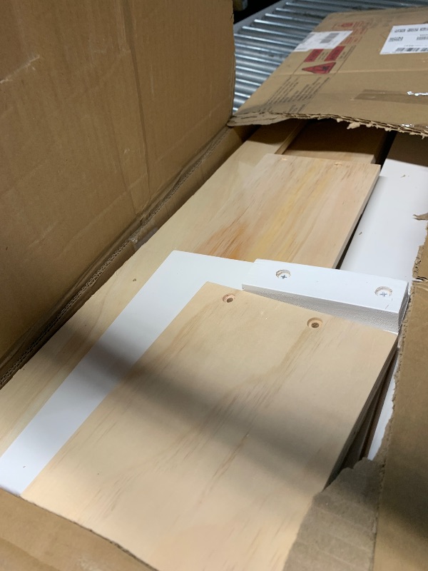 Photo 1 of ****STOCK PHOTO REFERENCE ONLY*****Merax L-Shaped Platform Bed with Trundle, Drawers and Built-in Desk, Wood Bed for Teens, L Shaped Twin Bed, White