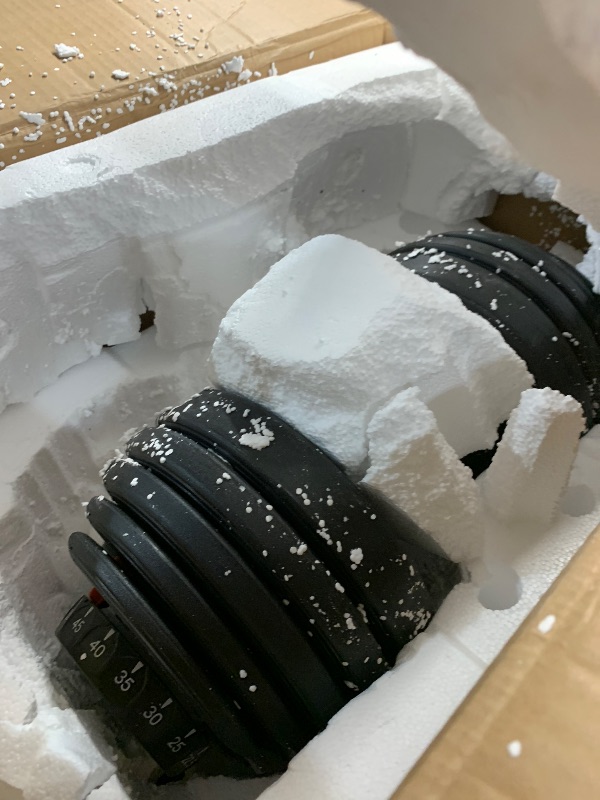 Photo 1 of ***(PARTS ONLY/ MISSING PARTS/ NON FUNCTIONAL)***BOWFLEX Adjustable Dumbbells Set of 2?Free Weights Dumbbells Set?Adjustable Dumbbell Set?52.5 lbs pair 105 lbs?15 in 1?for Men/Women Gym Equipment for Home Strength Training Equipment