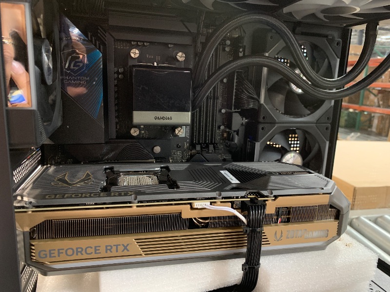 Photo 1 of **FOR PARTS ONLY**
ZOTAC MEK AI-Enhanced Gaming PC Desktop Computer - NVIDIA GeForce RTX 5090, AMD Ryzen 7 9800X3D Up to 5.2GHz, 32GB DDR5 RGB, 2TB NVME M.2 SSD, 1300W 80+ Gold PSU, WiFi 7, Windows 11