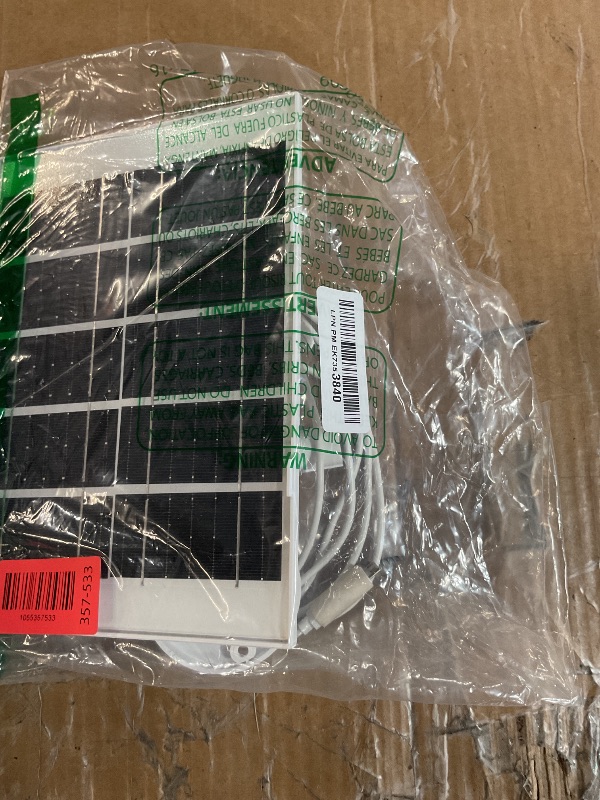Photo 1 of [1 Pack] Eufycam Security Camera Solar Panel 5v 7w Eufycam Solar Panels Charger for Eufycam 2c/2c Pro/2/2 Pro/E20/E40/E, Micro USB & Type-C Port, Ip65 Waterproof, 9.5ft Long Charging Cable+Wall Mount
