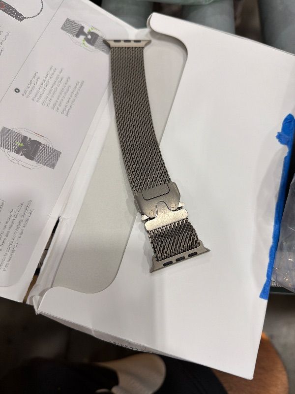 Photo 1 of (SMALL) (USED/FAIR) Apple Watch Band - Milanese Loop (130-166mm Wrist)  Natural 