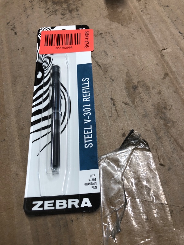 Photo 1 of 2 PACK - 4 REFILLS Zebra V-Refill 2 Pack Black (87712)